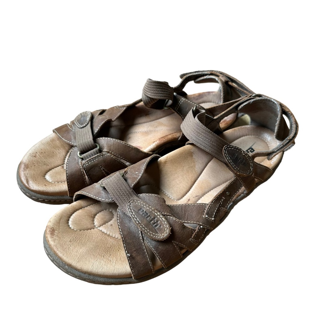 Earth Men's Brown Leather Upper Strappy Sandal Size: 11